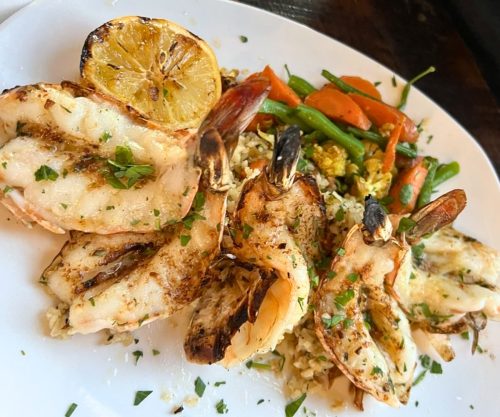 Tiger Prawns at Pig's Ear American Bistro in Hurricane, Utah