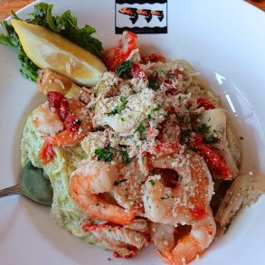 Crab & Angel Hair Pasta at Twisted Fish in Juneau, Alaska