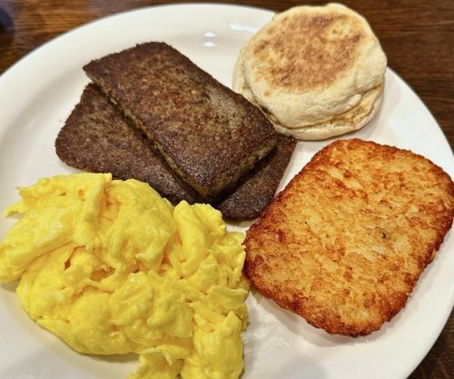 Scrapple Platter at Orchard Cafe in Odenton, Maryland