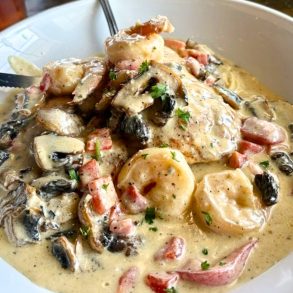 Blackened Chicken and Shrimp Gorgonzola at Venezia's in Russellville, Arkansas