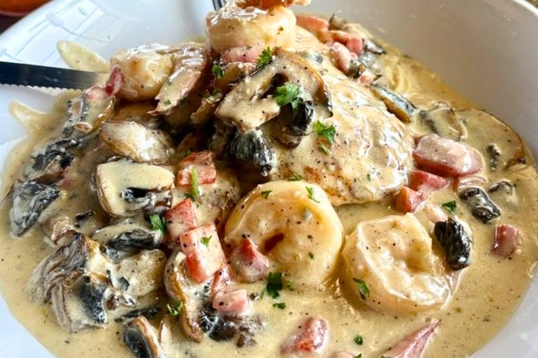 Blackened Chicken and Shrimp Gorgonzola at Venezia's in Russellville, Arkansas