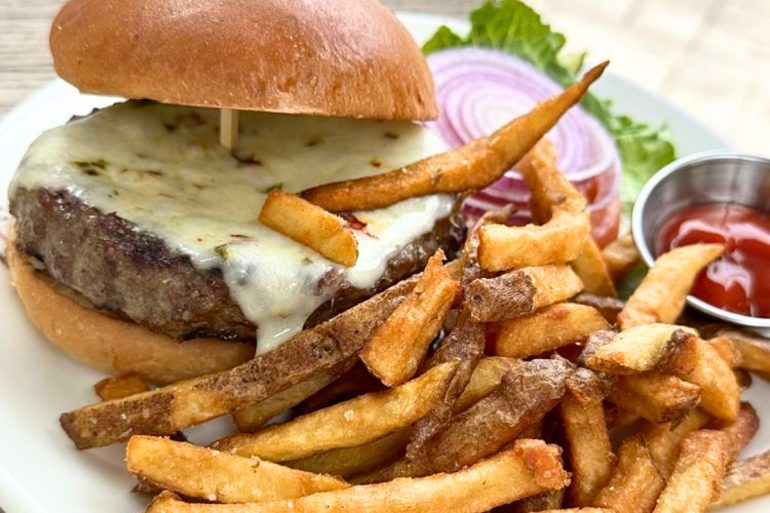 LPH Burger at Leeds Public House in Michigan City, Indiana