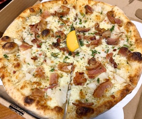 Surf and Turf at Folino's Pizza in Shelburne, Vermont