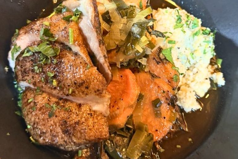smoked duck breast at Alma Bea in Shepherdstown, West Virginia