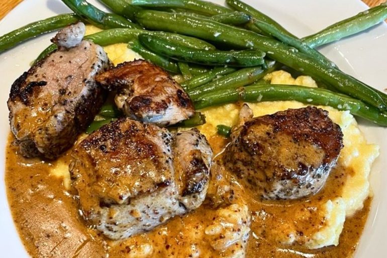 Sakura Farms Pork Medallions at Liberty Street Kitchen in Pella, Iowa