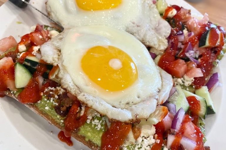 Loaded Avocado Toast at Sunny Day Cafe in Bel Air, Maryland