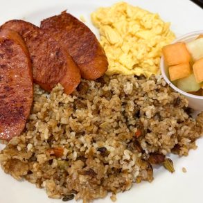 Local Style Breakfast Plate at Rise and Shine Cafe in Mililani, Hawaii