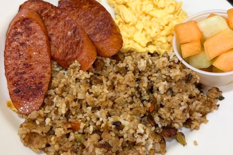 Local Style Breakfast Plate at Rise and Shine Cafe in Mililani, Hawaii