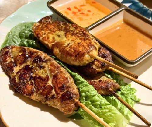 Satay Chicken at Ricky Thai Bistro in North Miami, FL