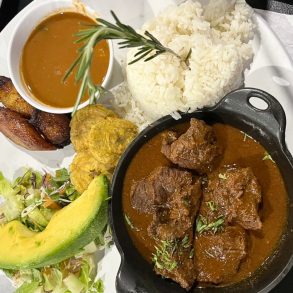 Dominican Flag Platter at Yarumba Restaurant & Lounge in Miami Gardens, Florida