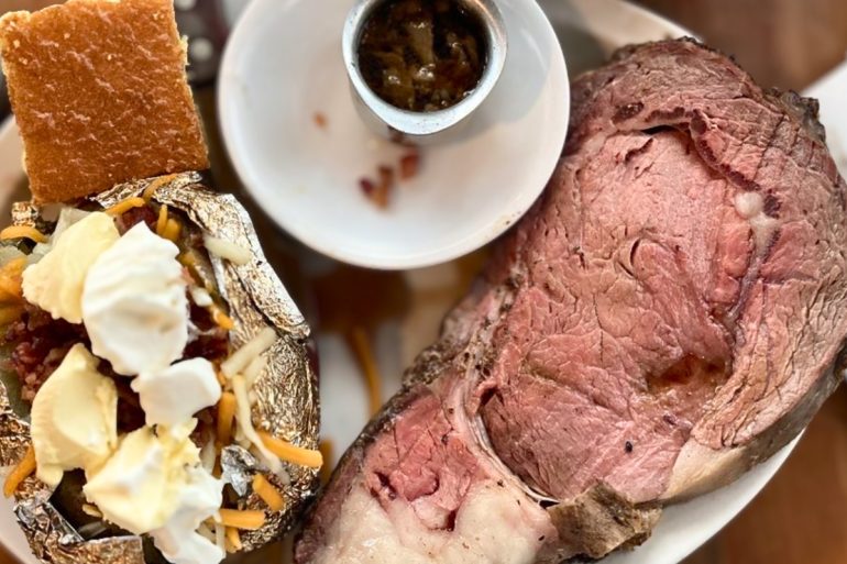 Smoked Prime Rib at Old Canal Smoke House in Chillicothe, Ohio