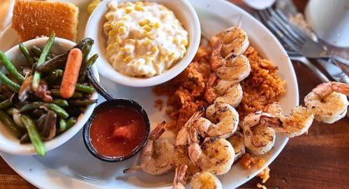 Grilled Shrimp at Old Canal Smoke House in Chillicothe, Ohio