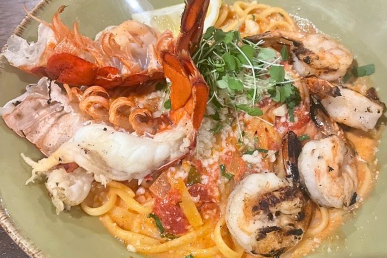 Lobster & Shrimp Linguine at Fresco Italiano in Tifton, GA