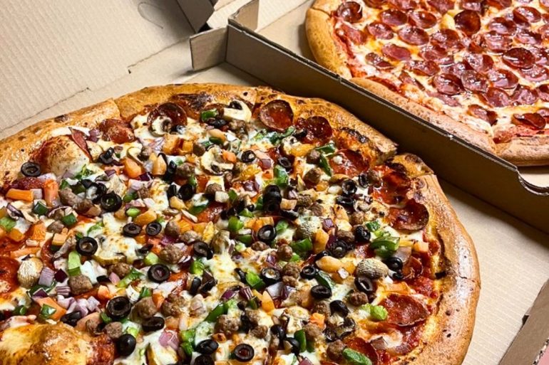 pizzas at Pizza Crush in Pomona, California