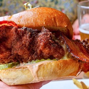 Fried Chicken Sandwich at Nonesuch River Brewing in Scarborough, Maine