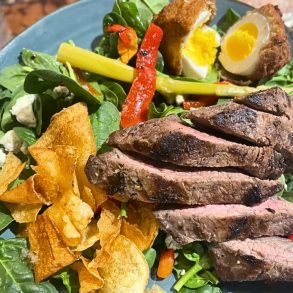 Steak Salad at Black Iron Grill in Miles City, Montana