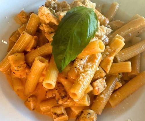 Mezze Rigatoni Pink Vodka Sauce at Bar Lino Ristorante in Johnston, RI