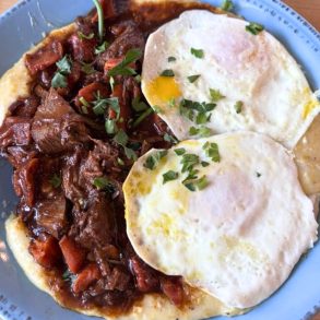 Pot Roast and Eggs at Stella Southern Cafe in College Station, Texas