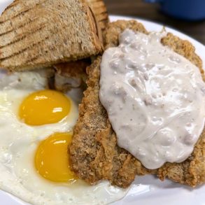 2 Eggs & Country Fried Steak at Westside Restaurant in Milford, Delaware